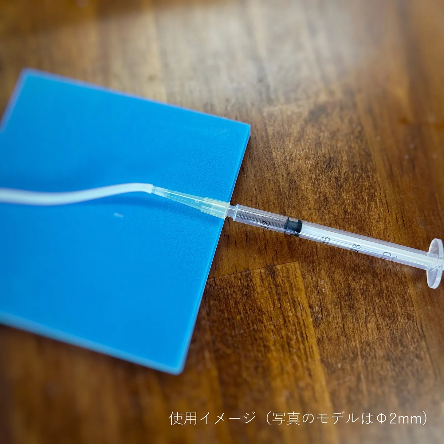 micro vascular model setup syringe image